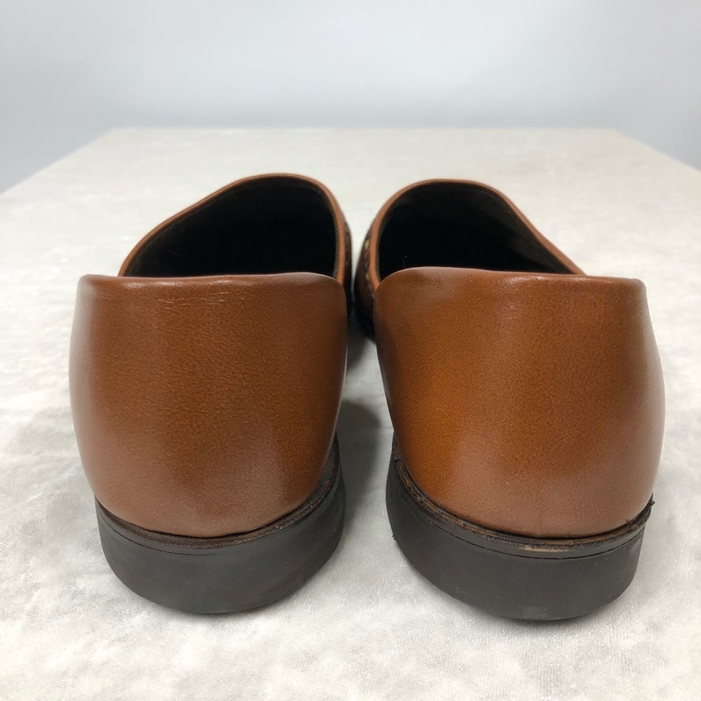 Vintage Evans Standard Braid Leather House Shoes Slippers Men 2035 size 10 - Picture 4 of 14